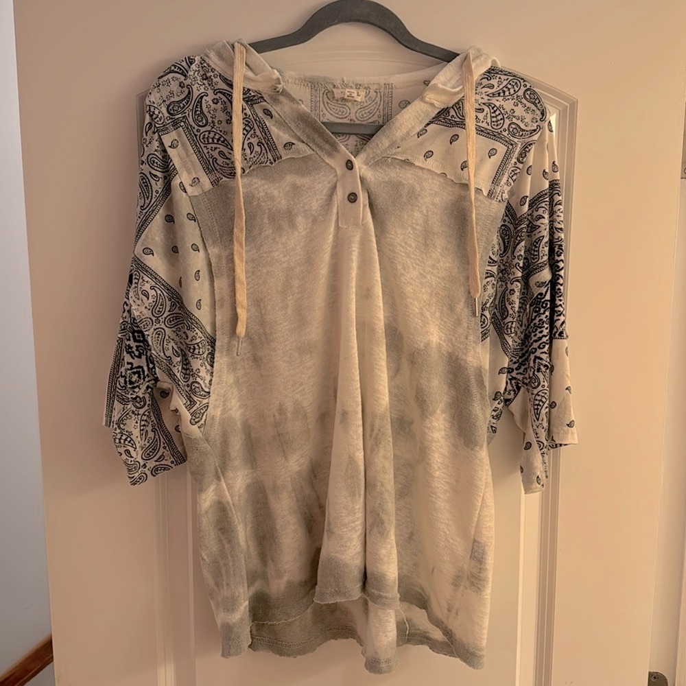 POL bandana / paisley hooded top